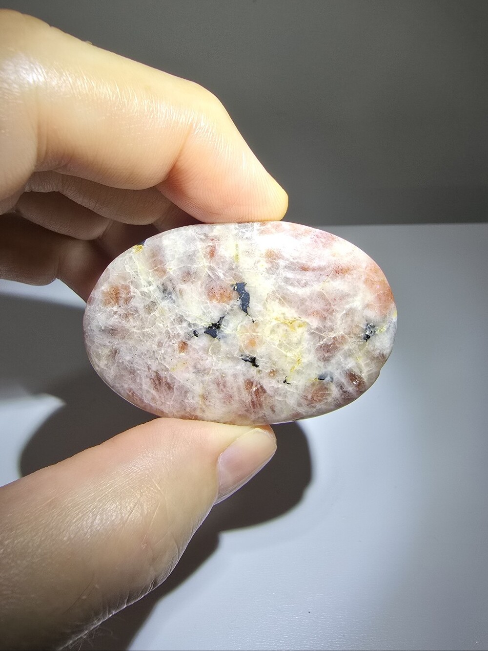 Sunstone Crystal Palmstone #A